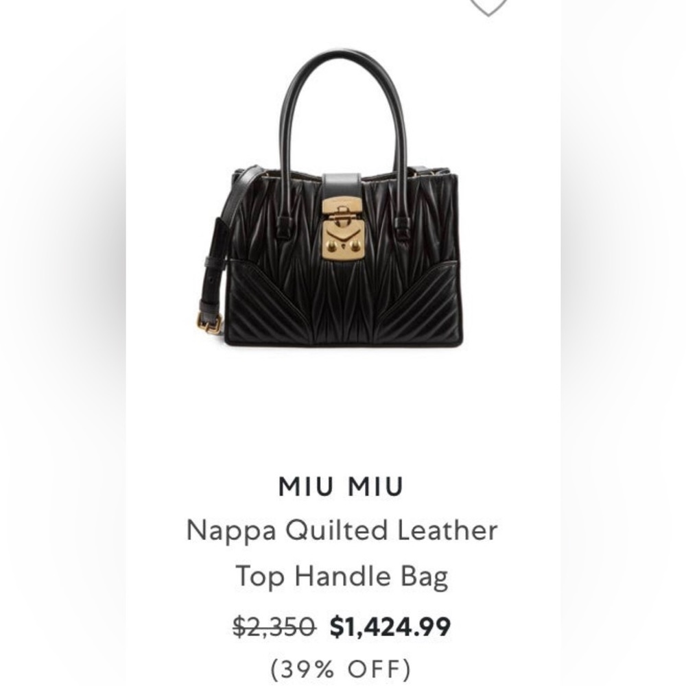 Miu Miu  Nappa  leather bag